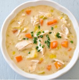 Hearty cream of chicken soup