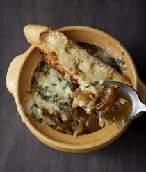 Hearty French onion soup