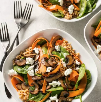 Hearty grain and vegetable bowls