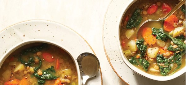 Hearty lentil vegetable soup