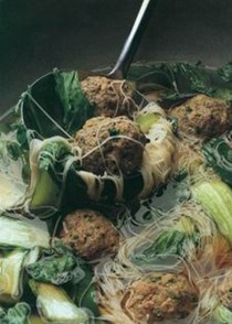 Hearty meatball vegetable soup