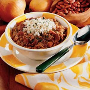 Hearty red beans and rice