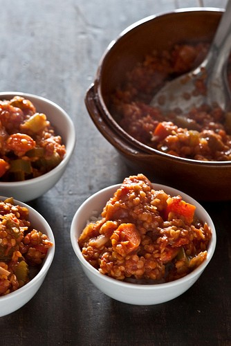 Hearty red lentil stew
