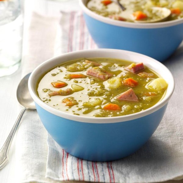Hearty split pea soup