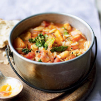 Hearty squash, bean and cabbage soup