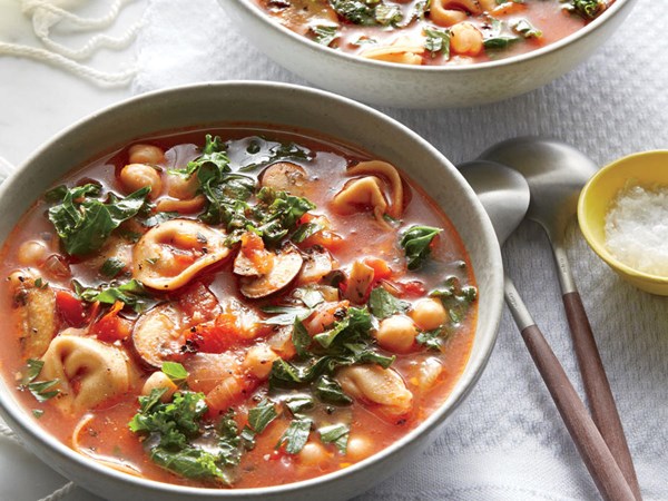 Hearty tortellini soup