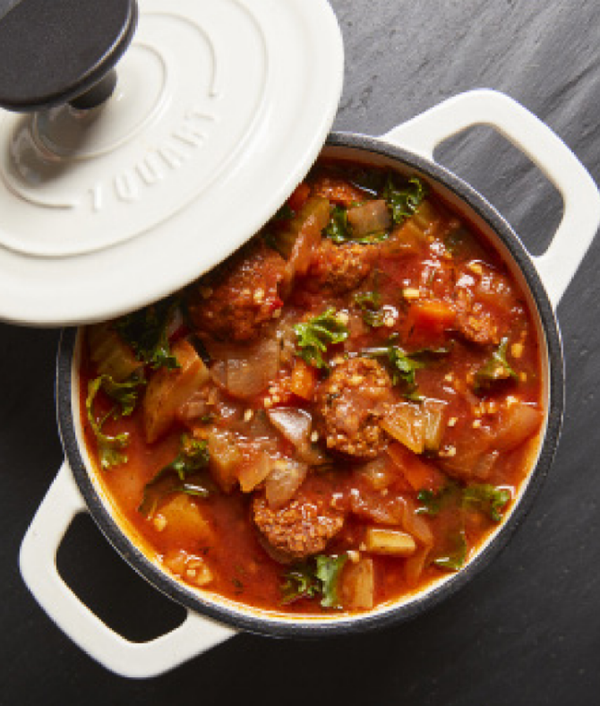 Hearty vegan sausage stew