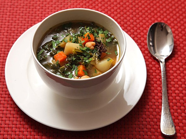 Hearty winter vegetable soup