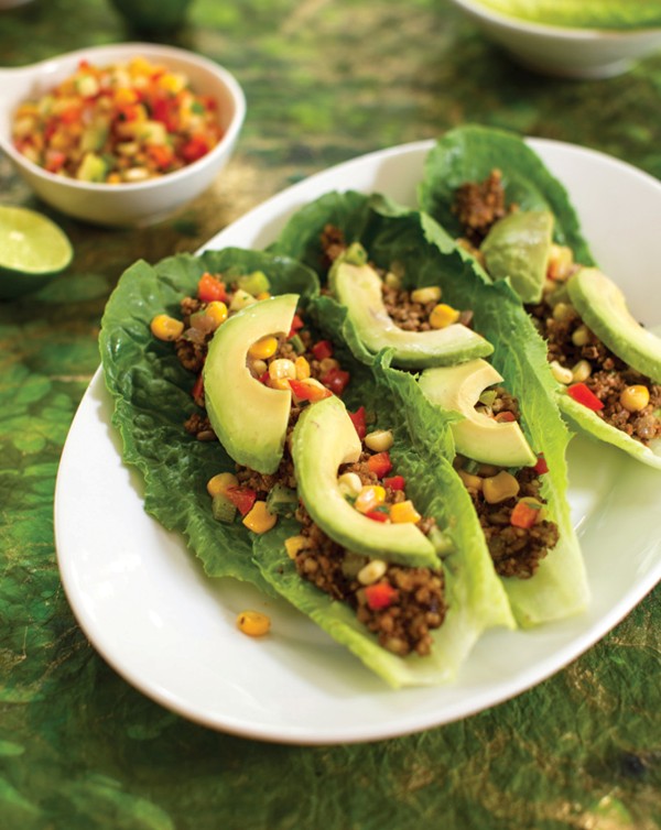 Heat-free lentil and walnut tacos