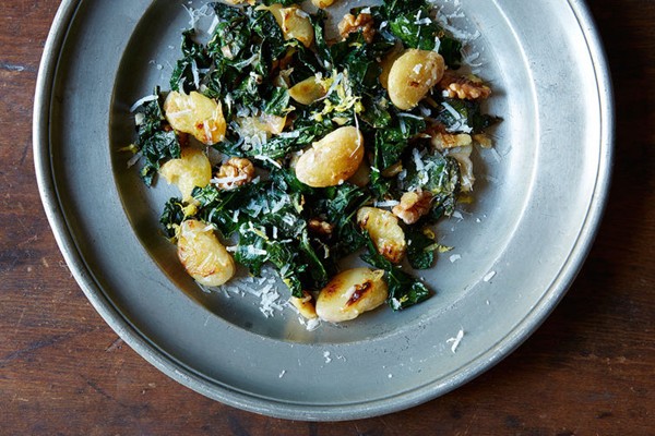 Heidi Swanson's pan-fried giant white beans with kale