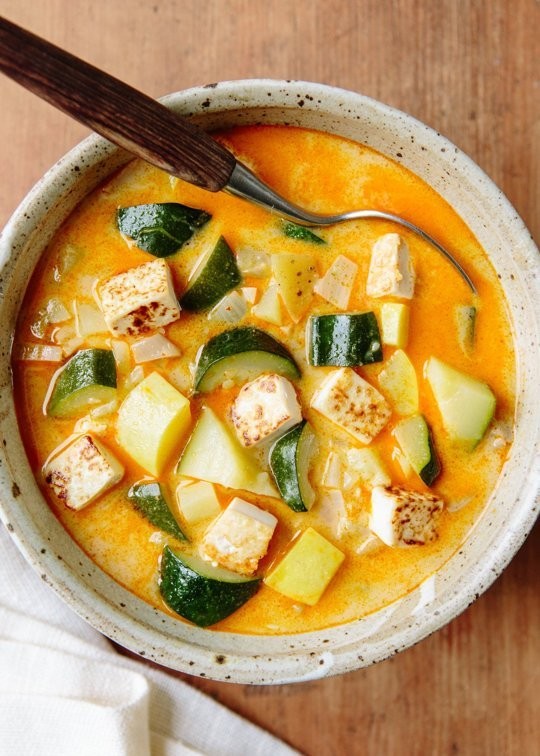 Heidi Swanson's summer squash soup with coconut milk