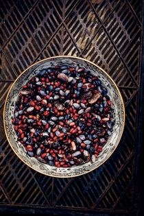 Heirloom bean stew with barley & green harissa