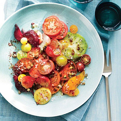 Heirloom tomato and beet salad