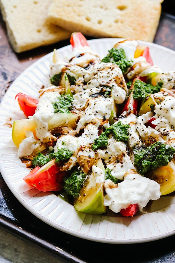 Heirloom tomato and burrata caprese
