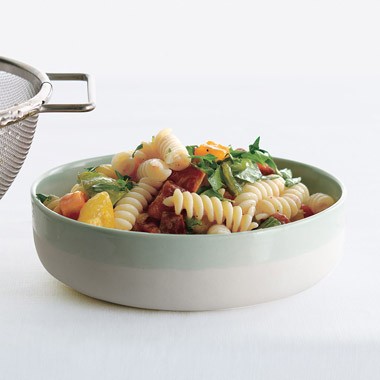 Heirloom tomato and herb pasta salad