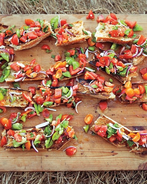 Heirloom tomato bruschetta