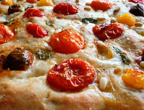 Heirloom tomato focaccia