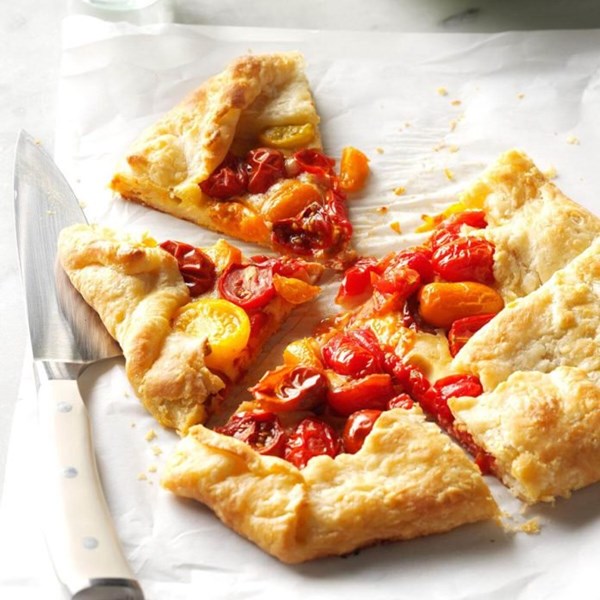 Heirloom tomato galette with pecorino