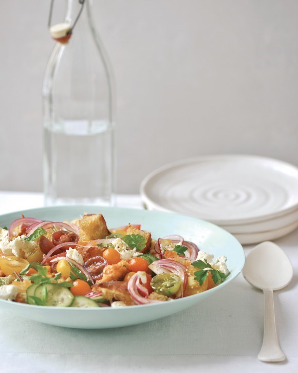 Heirloom tomato panzanella