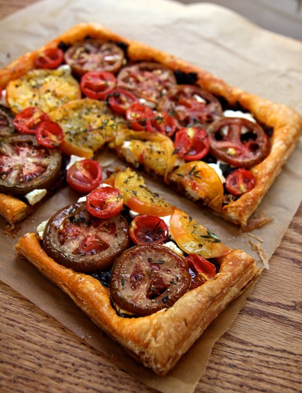 Heirloom tomato tart