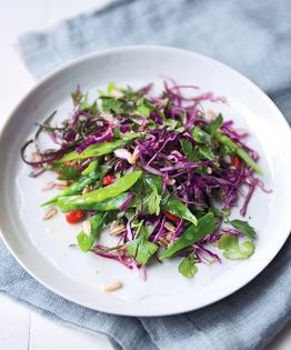 Herb & cabbage salad with burnt lemon dressing