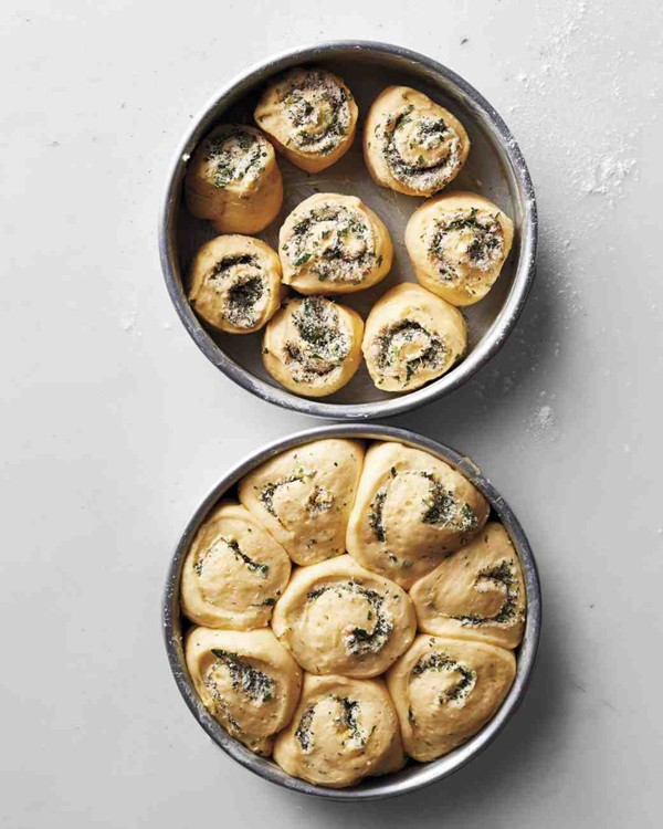 Herb-and-cheese rolls