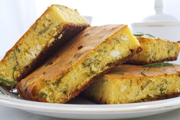 Herb and garlic cornbread