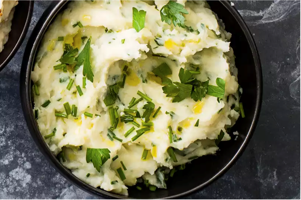 Herb and garlic mash