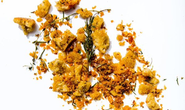 Herb-and-garlic rye breadcrumbs