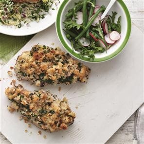 Herb and lemon-crusted pork
