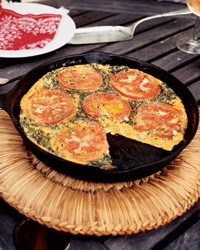 Herb and onion frittata