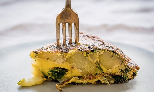 Herb and potato frittata