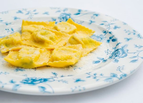 Herb and ricotta ravioli
