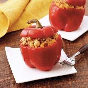 Herb and sausage stuffed peppers