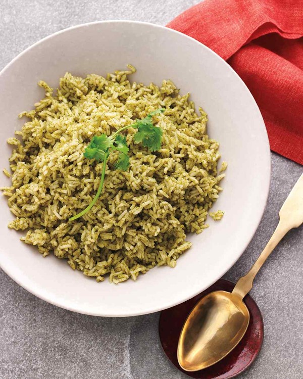 Herb and scallion rice