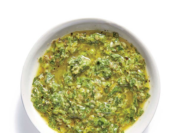 Herb-and-scallion salsa verde