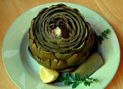 Herb braised artichokes
