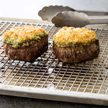 Herb-crusted beef tenderloin