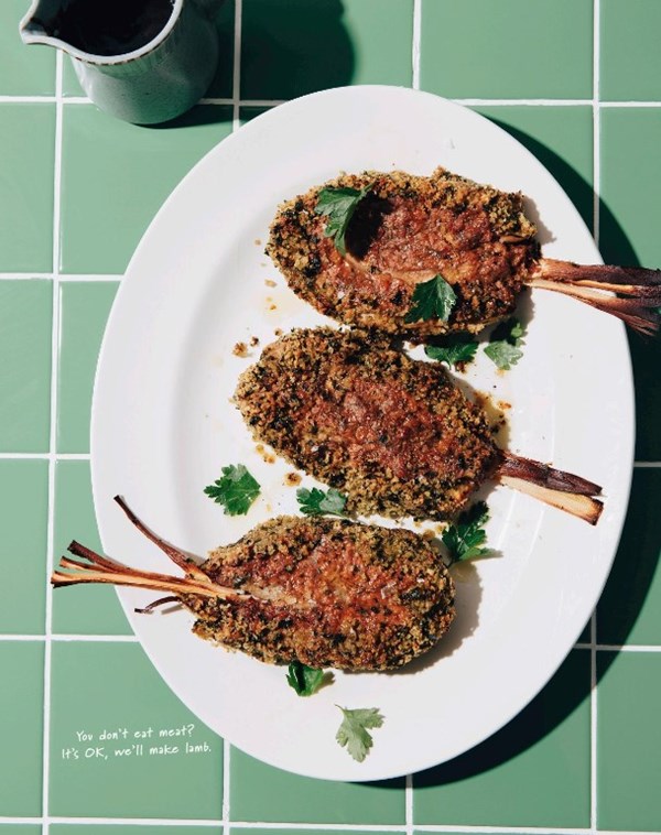 Herb-crusted lamb chops