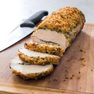 Herb-crusted pork roast
