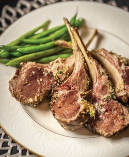Herb-crusted rack of lamb
