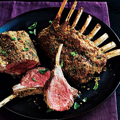 Herb-crusted rack of lamb