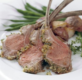 Herb-crusted rack of lamb