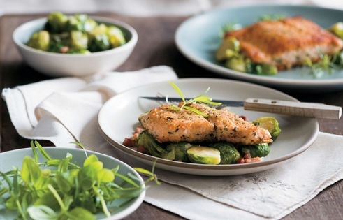 Herb-crusted salmon