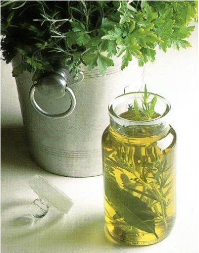 Herb-flavored oil