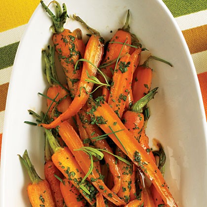 Herb-glazed carrots