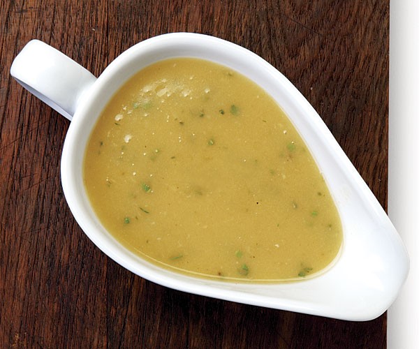Herb gravy for a brined turkey