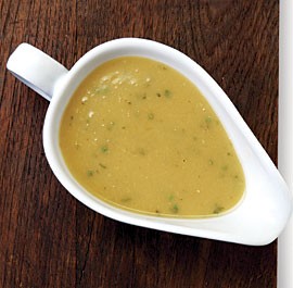 Herb gravy for a brined turkey