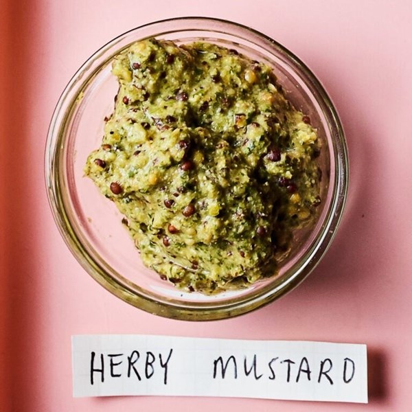Herb-infused mustard