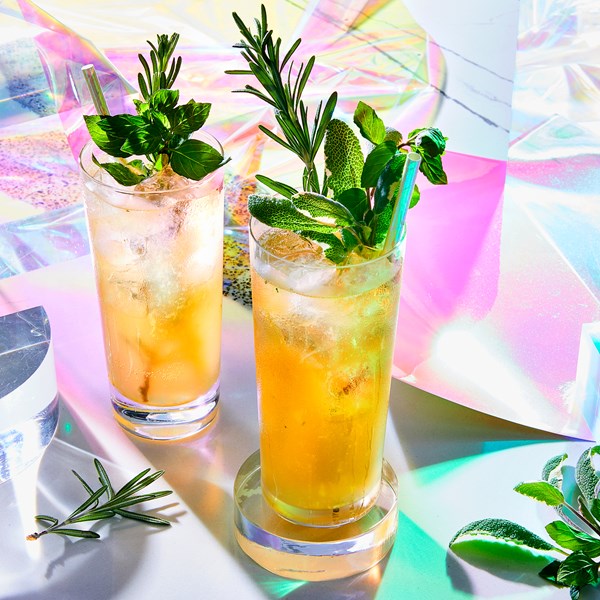 Herb-infused simple syrup